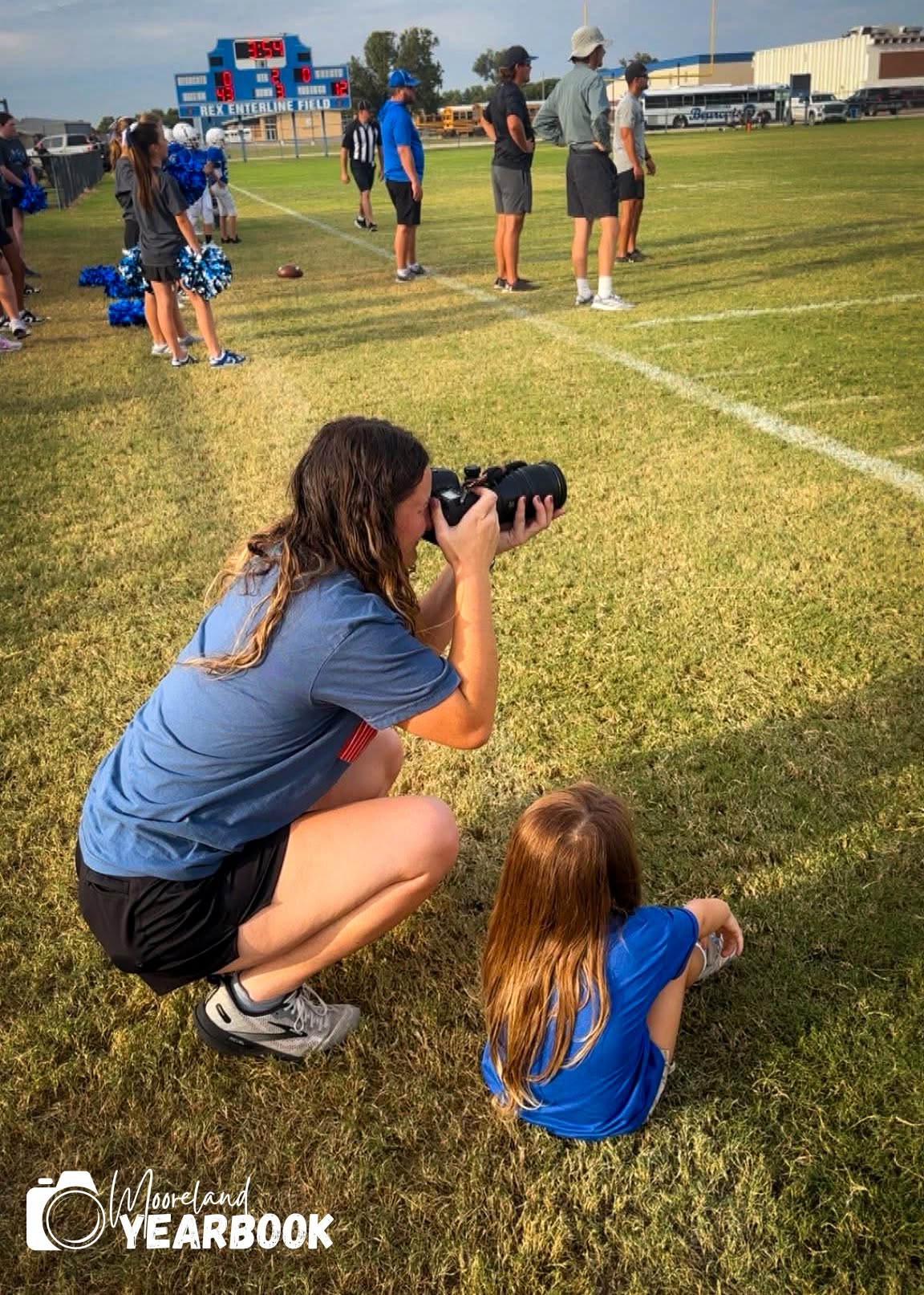 yearbook staffer in action